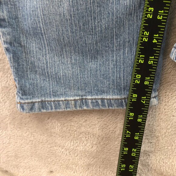 Riders By Lee Womens Capri Jeans 14P Blue Denim Croppped Casual Classic Mid Rise - Picture 6 of 13